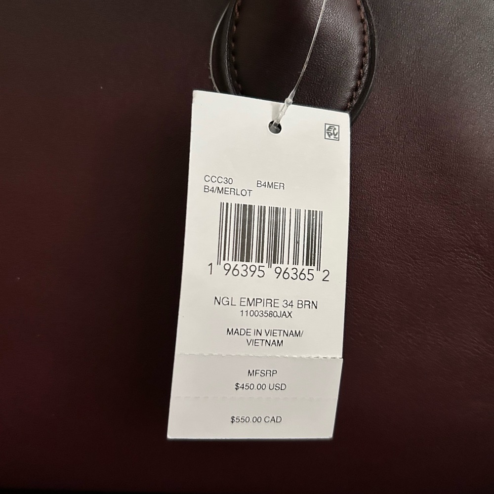 Coach Empire 34 in Merlot - Picture 10 of 12